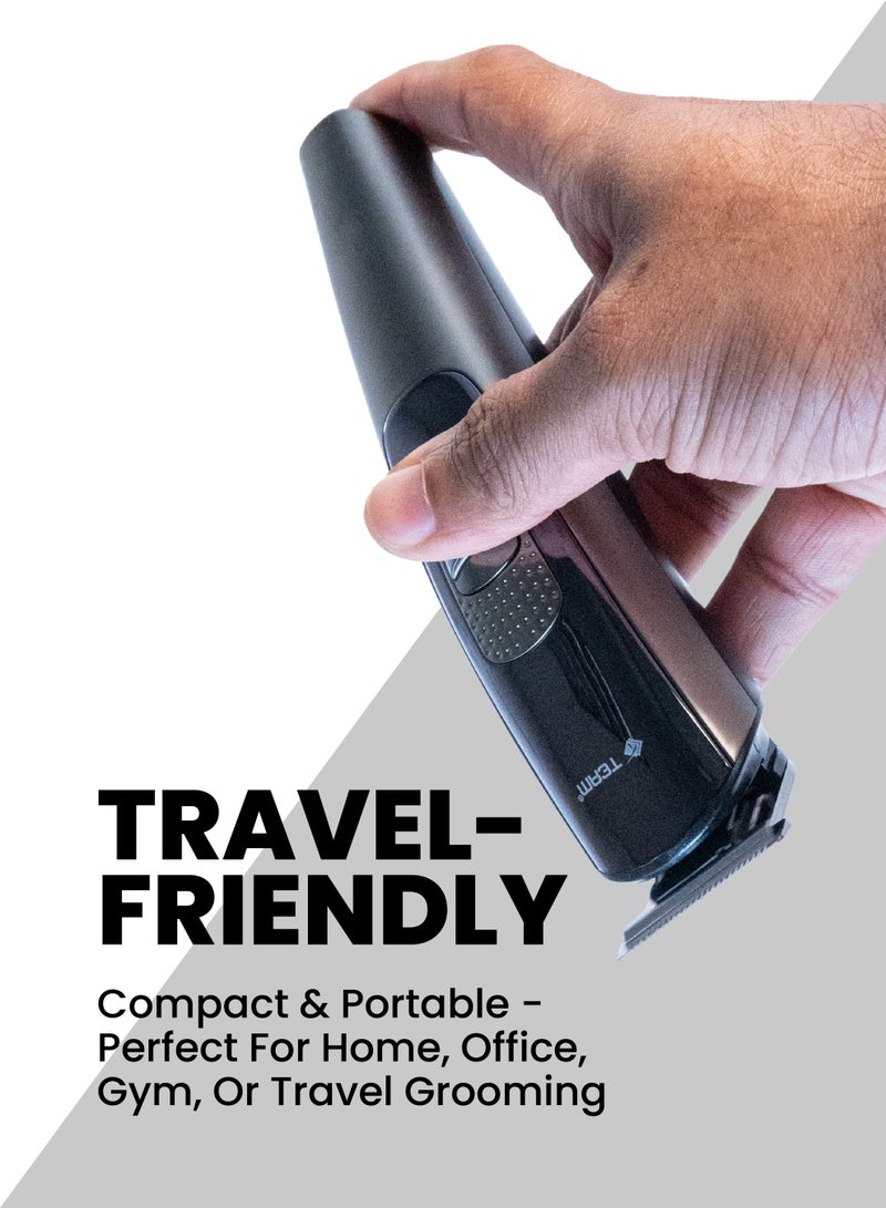 TEAM 11-in-1 Grooming Kit for Men – Beard Trimmer, Hair Clipper, Nose & Ear Trimmer, Micro Shaver, USB Rechargeable, Multi-Purpose Hair Cutting Set - Image 4
